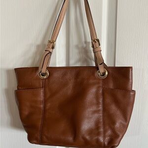 Michael Kors Brown Leather Tote Bag